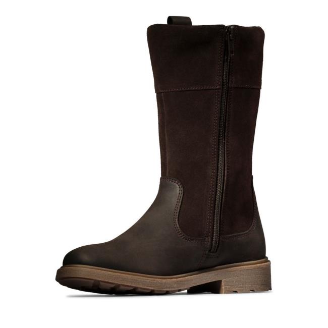 Originals Botas Clarks Astrol Hi GORE-TEX Kid Menina Marrom | CLK834DUA