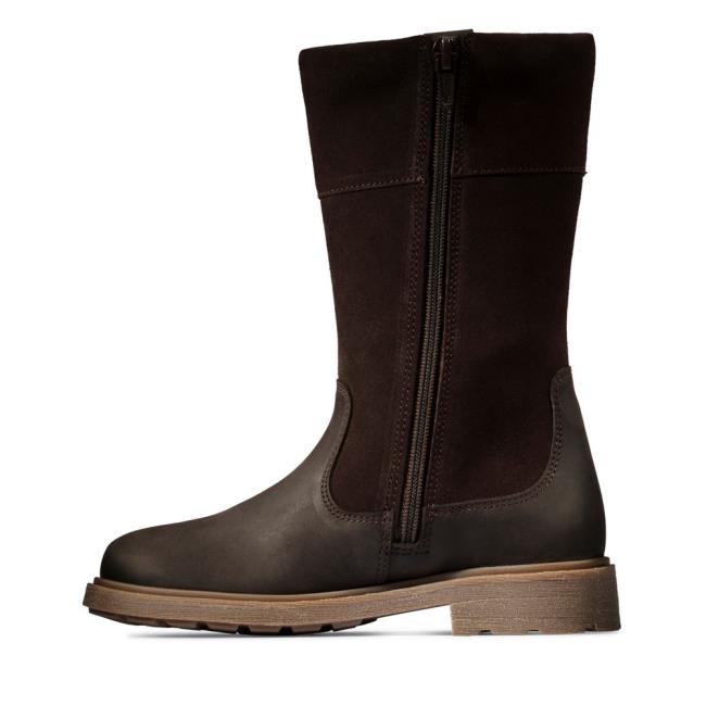 Originals Botas Clarks Astrol Hi GORE-TEX Kid Menina Marrom | CLK834DUA