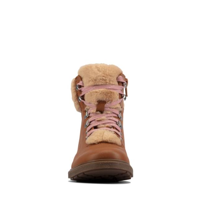 Originals Botas Clarks Astrol Hiker Kid Menina Marrom | CLK463YOF