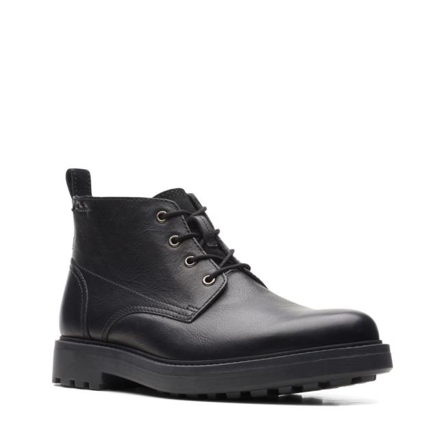 Originals Botas Clarks Chard Medio Masculino Pretas | CLK903MYO