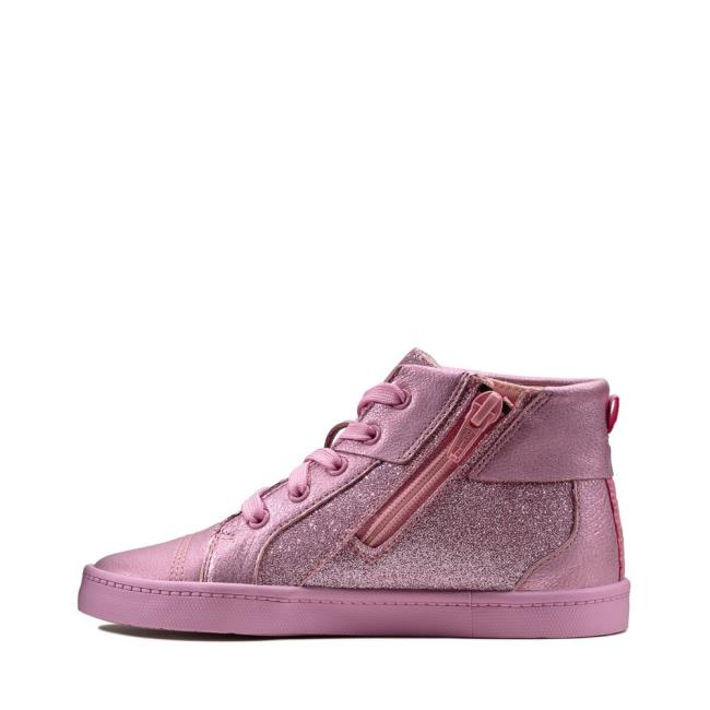 Originals Botas Clarks City Oasis Hi Kid Menina Rosa | CLK518TYW