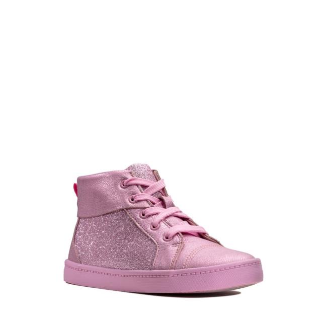 Originals Botas Clarks City Oasis Hi Kid Menino Rosa | CLK941AMO