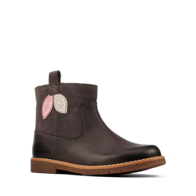 Originals Botas Clarks Comet Estilo Kid Menina Cinzentas | CLK491YDX