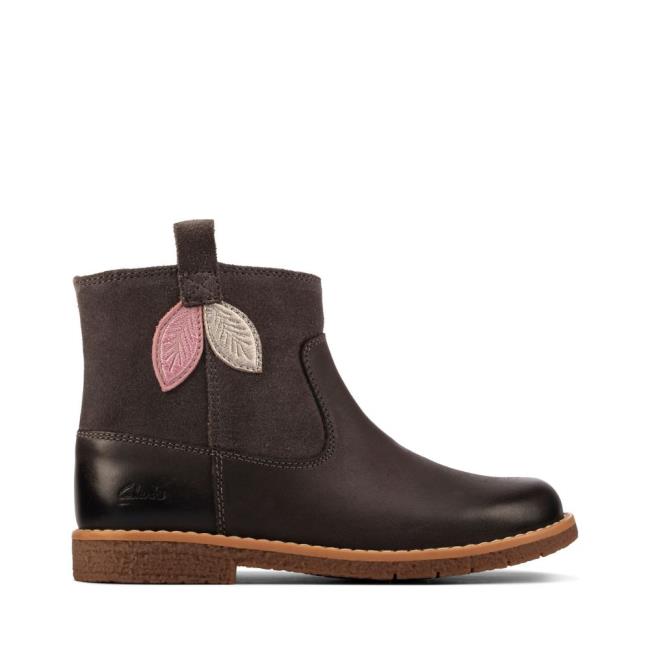 Originals Botas Clarks Comet Estilo Kid Menina Cinzentas | CLK491YDX