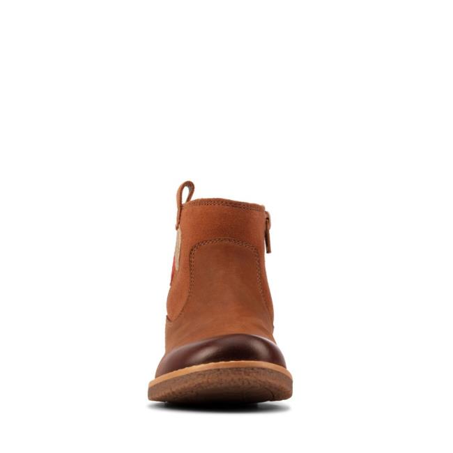 Originals Botas Clarks Comet Estilo Kid Menina Marrom | CLK849KBY