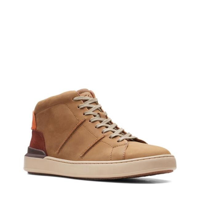 Originals Botas Clarks CourtLite Hi Masculino Marrom Escuro | CLK975NSG