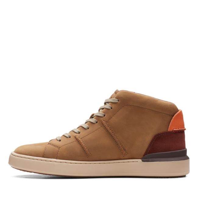 Originals Botas Clarks CourtLite Hi Masculino Marrom Escuro | CLK975NSG