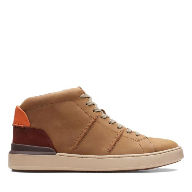 Originals Botas Clarks CourtLite Hi Masculino Marrom Escuro | CLK975NSG