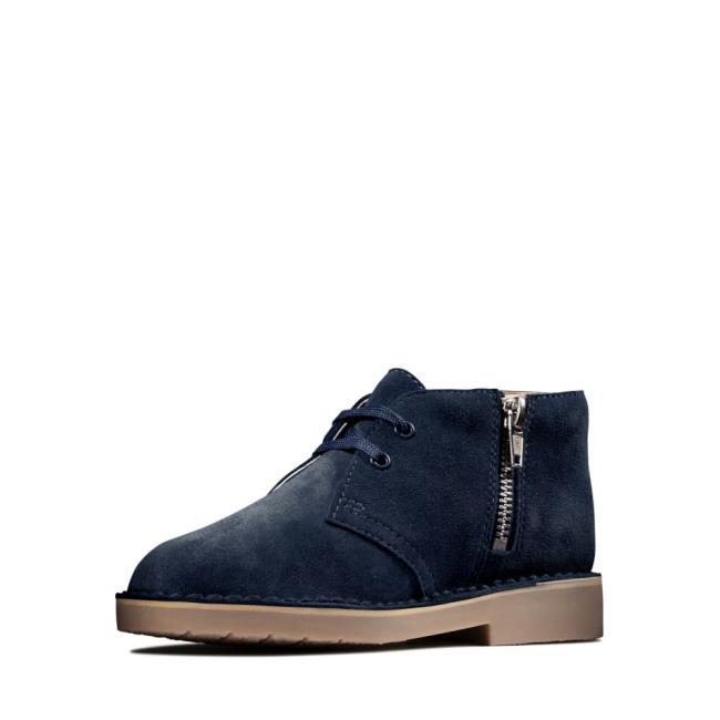 Originals Botas Clarks Desert Boot 2 Kid Menina Azul Marinho | CLK537ACZ