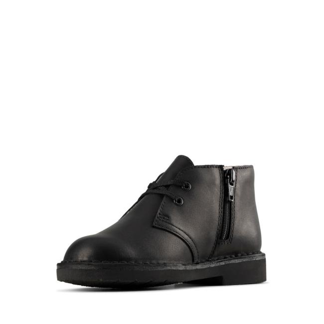 Originals Botas Clarks Desert Boot 2 Kid Menino Pretas | CLK830EWA