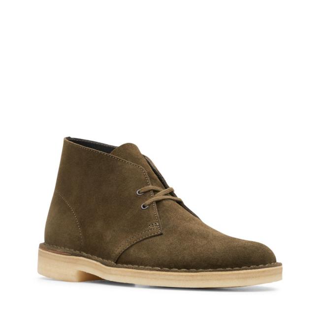 Originals Botas Clarks Desert Boot Masculino Verde Oliva Escuro | CLK286XQD