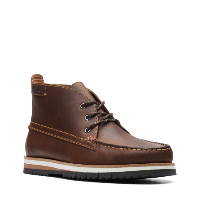 Originals Botas Clarks Durston Medio Masculino Marrom | CLK291IAY