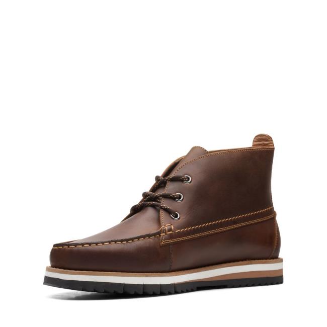 Originals Botas Clarks Durston Medio Masculino Marrom | CLK291IAY