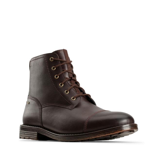 Originals Botas Clarks Foxwell Hi GORE-TEX Masculino Marrom | CLK941YWD