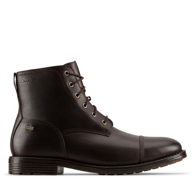 Originals Botas Clarks Foxwell Hi GORE-TEX Masculino Marrom | CLK941YWD