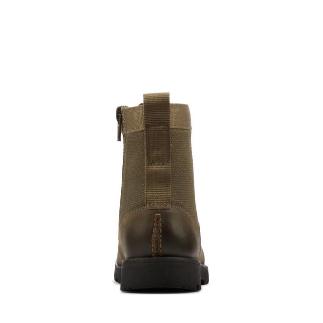 Originals Botas Clarks Heath Chard Kid Menino Caqui | CLK124VKU