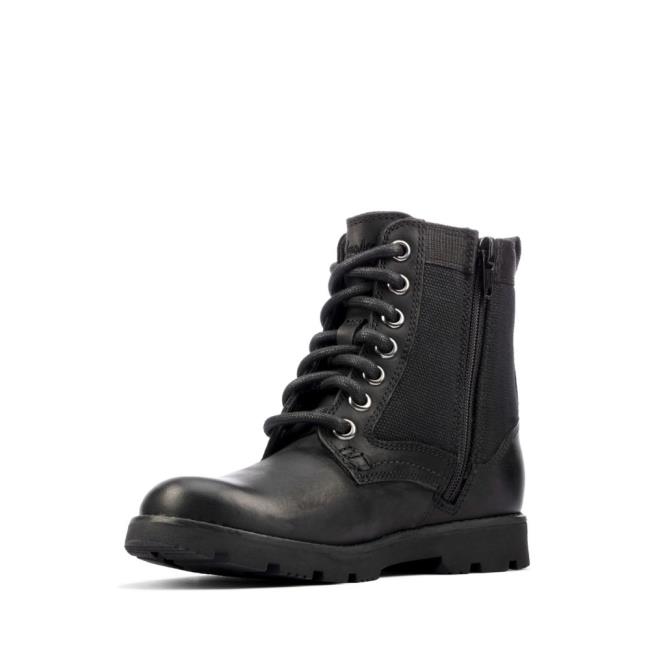 Originals Botas Clarks Heath Chard Kid Menino Pretas | CLK790EMG