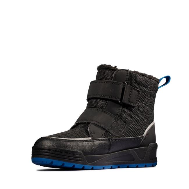 Originals Botas Clarks Jumper Jump Kid Menino Pretas | CLK514DBH