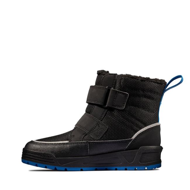 Originals Botas Clarks Jumper Jump Kid Menino Pretas | CLK514DBH