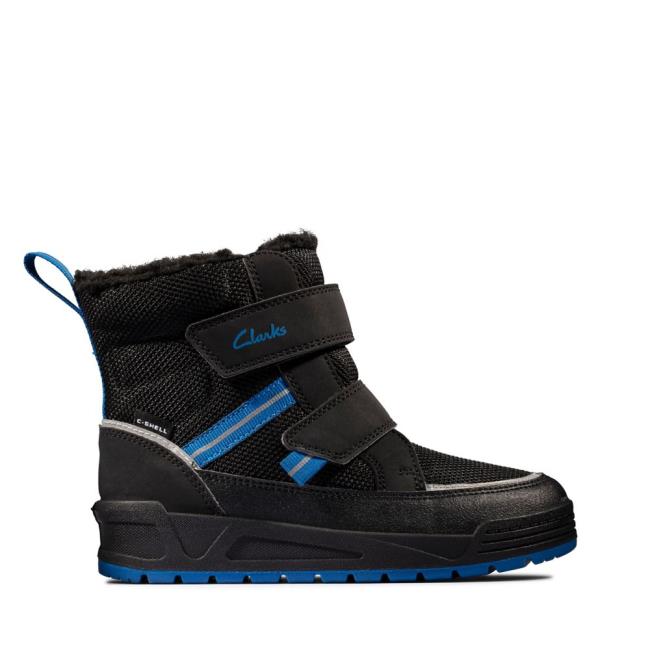 Originals Botas Clarks Jumper Jump Kid Menino Pretas | CLK514DBH