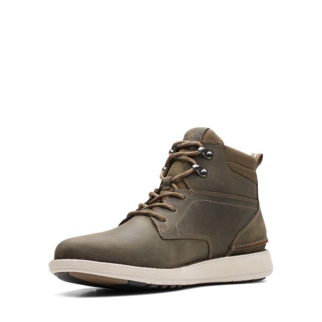 Originals Botas Clarks Larvik Medio Masculino Verde Oliva | CLK391UDN