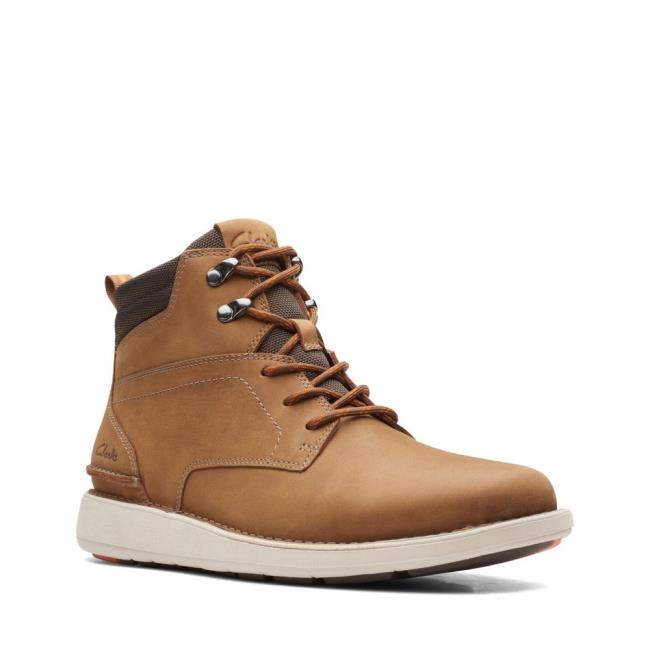 Originals Botas Clarks Larvik Medio Masculino Marrom Escuro | CLK526LKM