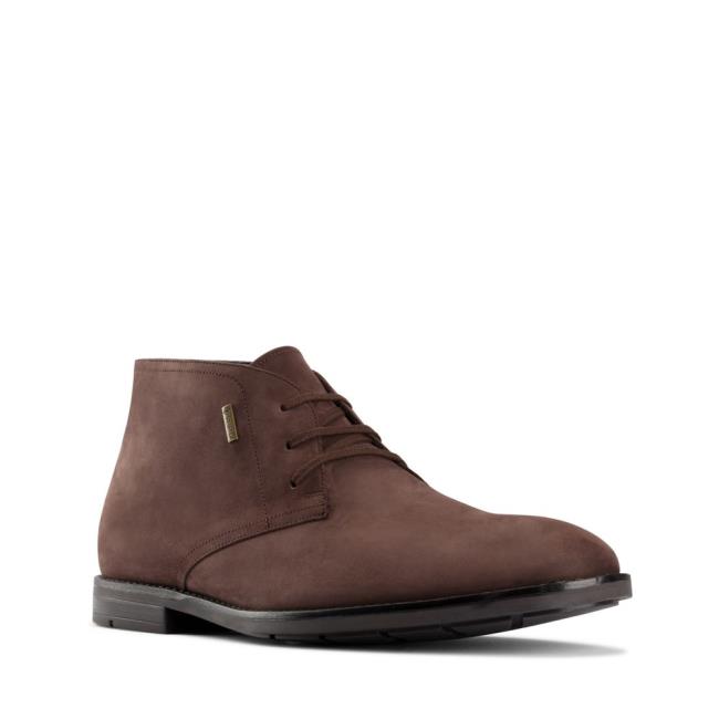 Originals Botas Clarks Ronnie Lo GORE-TEX Masculino Marrom Escuro | CLK935DYA