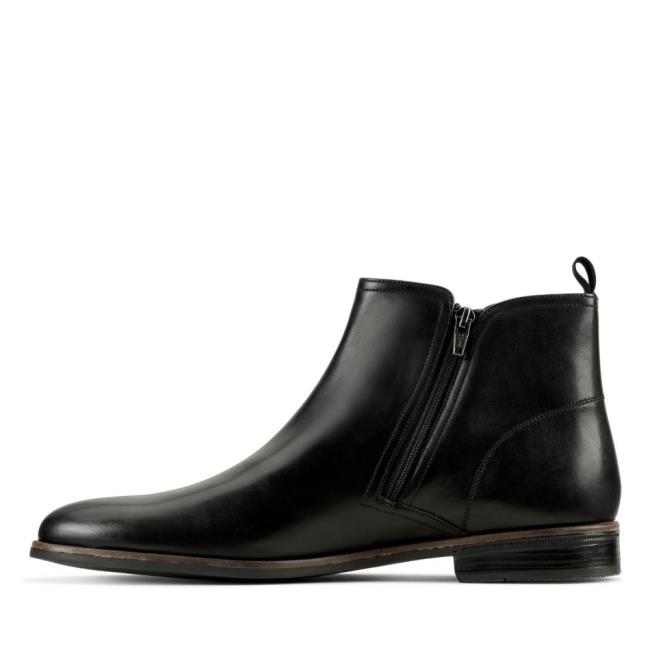 Originals Botas Clarks Stanford Zip Masculino Pretas | CLK863HOL