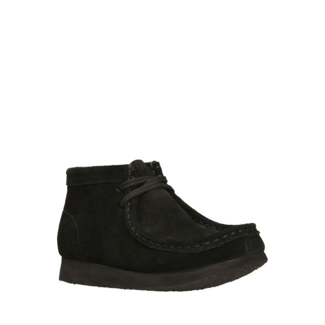 Originals Botas Clarks Wallabee Boot Menino Pretas | CLK097VQC