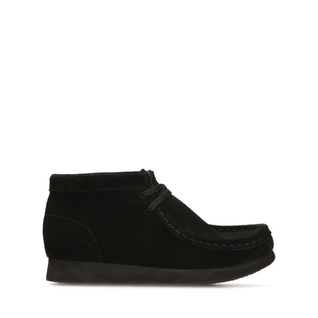 Originals Botas Clarks Wallabee Menina Pretas | CLK431VRQ