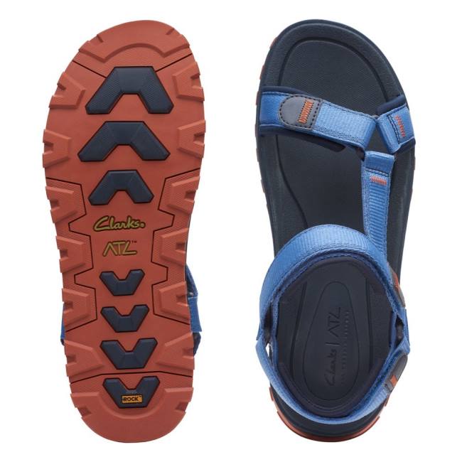 Sandalias Clarks ATL Trek Sea Masculino Azul Marinho | CLK840LIQ