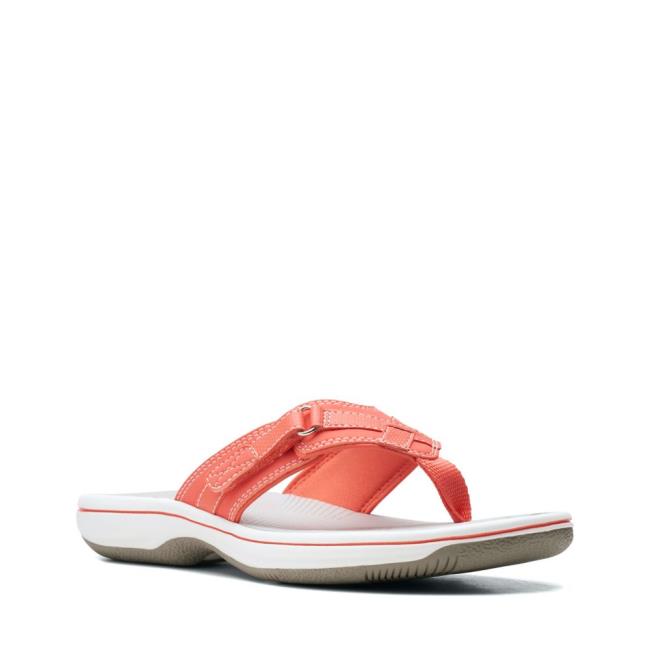 Sandalias Clarks Brinkley Sea Feminino Luz Coral | CLK897NBE