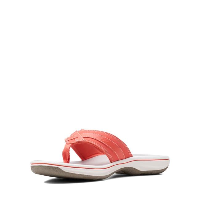 Sandalias Clarks Brinkley Sea Feminino Luz Coral | CLK897NBE