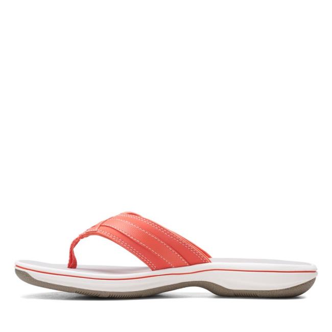 Sandalias Clarks Brinkley Sea Feminino Luz Coral | CLK897NBE