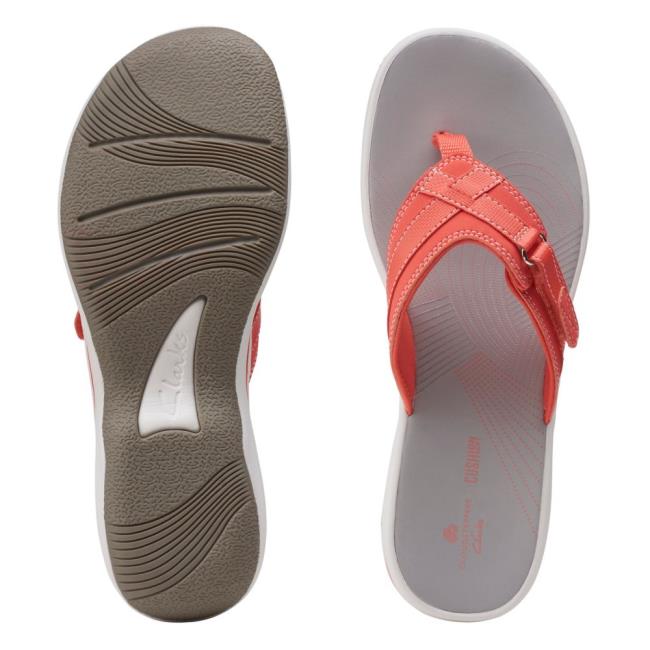 Sandalias Clarks Brinkley Sea Feminino Luz Coral | CLK897NBE