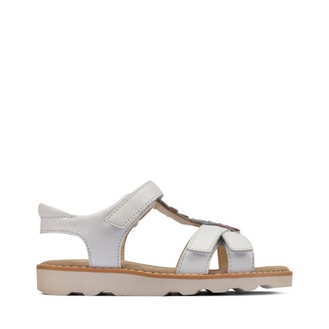 Sandalias Clarks Crown Flower Kid Menina Branco | CLK375FHL