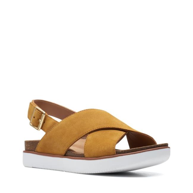 Sandalias Clarks Elayne Cross Feminino Marrom | CLK709SGX