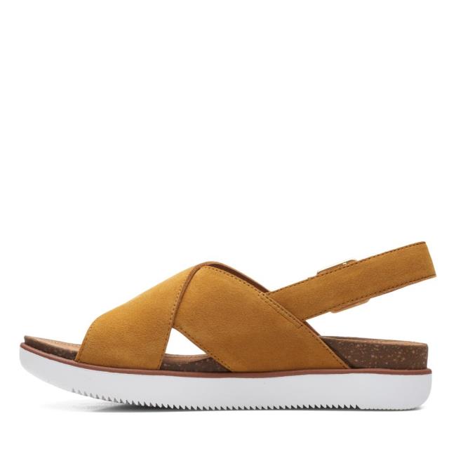 Sandalias Clarks Elayne Cross Feminino Marrom | CLK709SGX