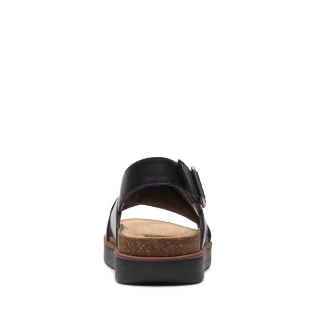 Sandalias Clarks Elayne Cross Feminino Pretas | CLK621NFK