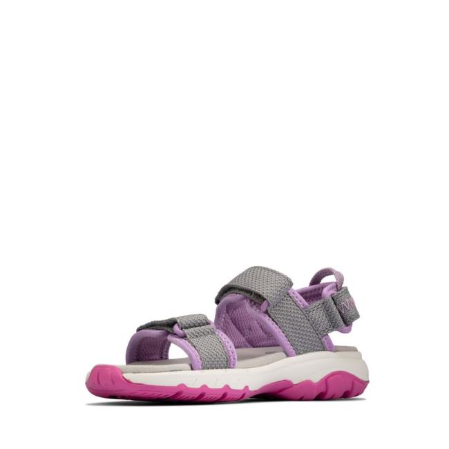 Sandalias Clarks Expo Sea Kid Menina Cinzentas Escuro | CLK975LKF