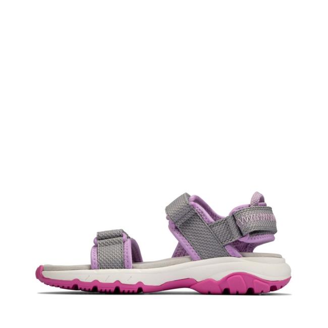 Sandalias Clarks Expo Sea Kid Menina Cinzentas Escuro | CLK975LKF