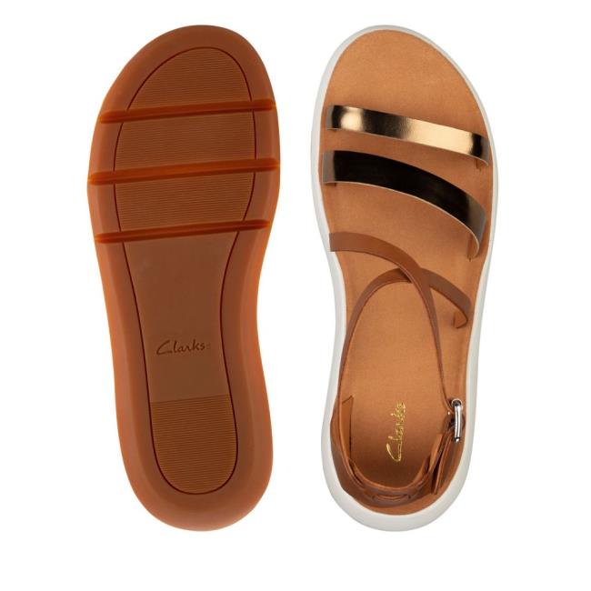 Sandalias Clarks Jemsa Alças Feminino Luz Laranja | CLK850KUY