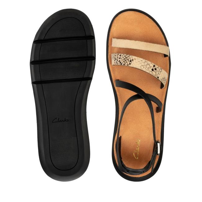 Sandalias Clarks Jemsa Alças Feminino Pretas | CLK028IFY