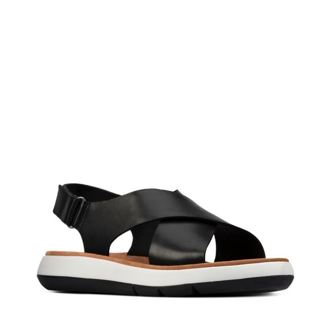 Sandalias Clarks Jemsa Cross Feminino Pretas | CLK743INE