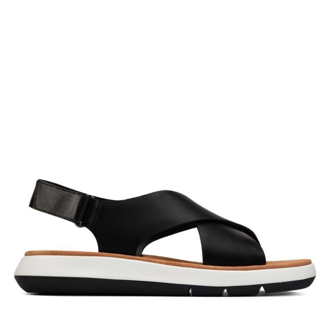 Sandalias Clarks Jemsa Cross Feminino Pretas | CLK743INE