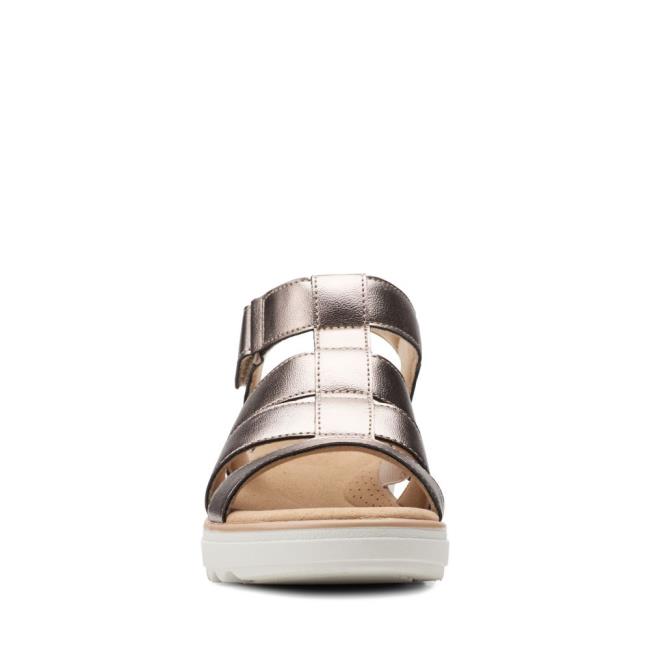 Sandalias Clarks Jillian Quartz Feminino Metal | CLK643LFR