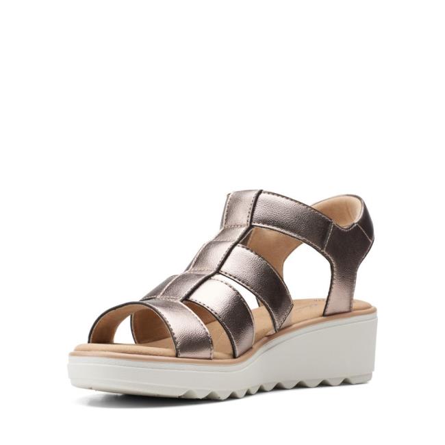 Sandalias Clarks Jillian Quartz Feminino Metal | CLK643LFR