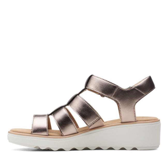 Sandalias Clarks Jillian Quartz Feminino Metal | CLK643LFR