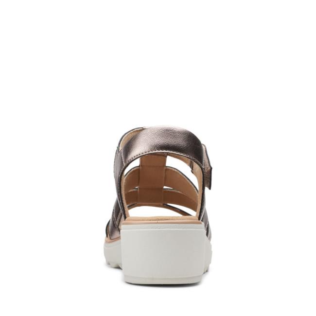 Sandalias Clarks Jillian Quartz Feminino Metal | CLK643LFR