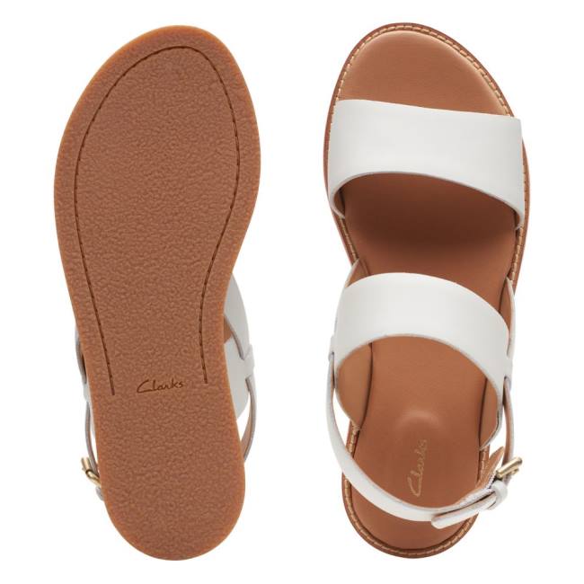 Sandalias Clarks Karsea Alças Feminino Branco | CLK630KEJ